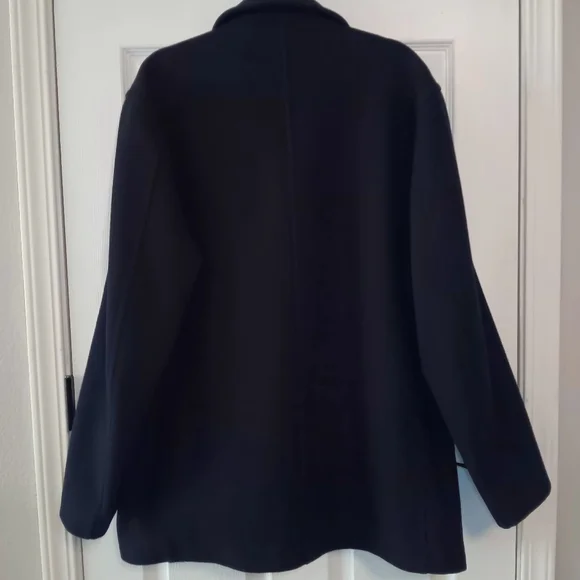 Halogen Mens Classic Double-Breasted Wool Peacoat - Picture 3 of 8